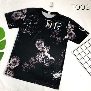 เสื้อยืดพิมพ์ลายคอกลมผ้าโพลีเอสเตอร์T003