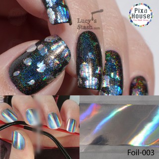 ฟอยล์ติดเล็บ (Foils) สีเงินรุ้ง 003