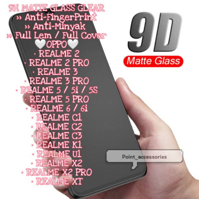 LAYAR Anti-Scratch Matte Glass Glear AG Realme 2 2 Pro 3 3 Pro 5 5s 5i 5 Pro 6 6i 6 Pro 7 7i 7 Pro 8