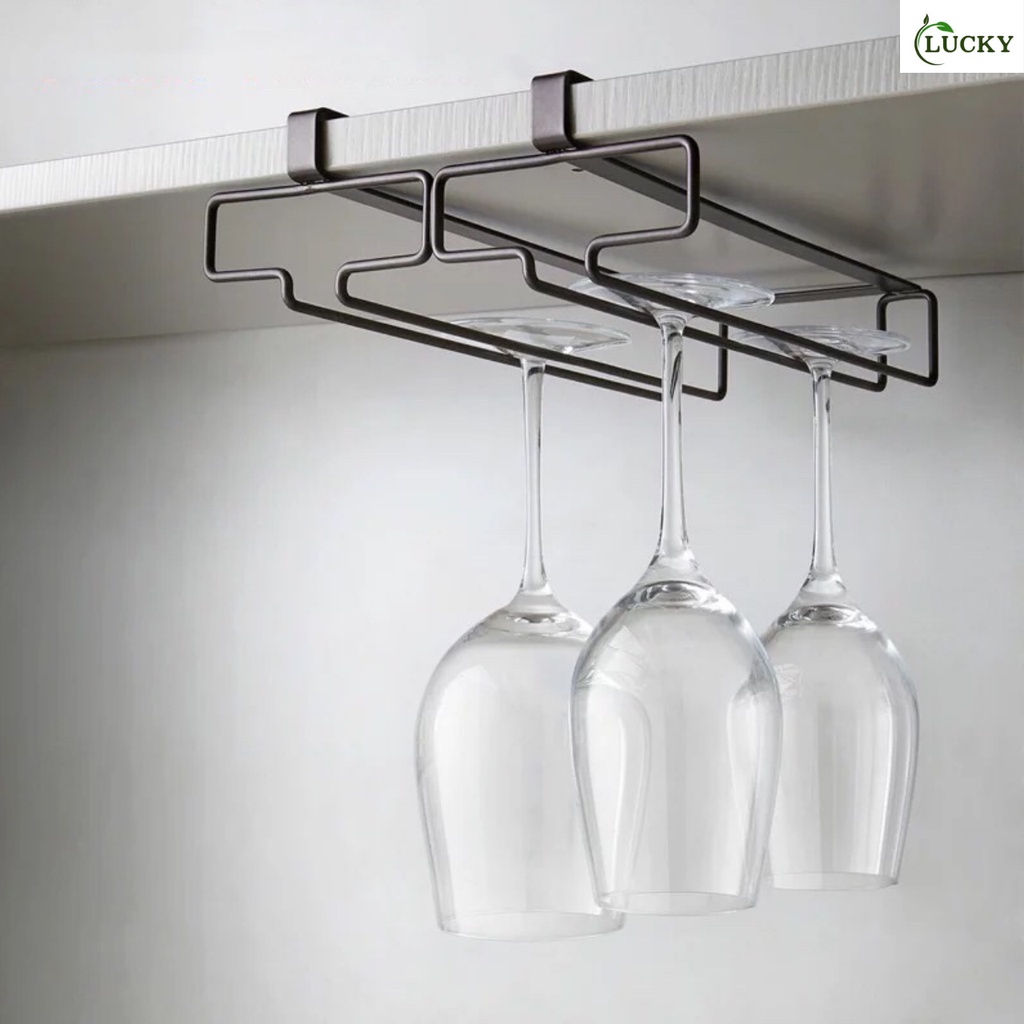 (โค้ด 6SU4WF ลดเพิ่ม 30.-)ที่แขวนแก้วไวน์ สแตนเลส ไวน์ แก้วไวน์  Stainless Wine Glass Rack Holder