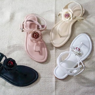 Rosie sandals รองเท้าแตะกุหลาบ พร้อมส่ง กดสั่งได้เลยค่า (Wila shoes)