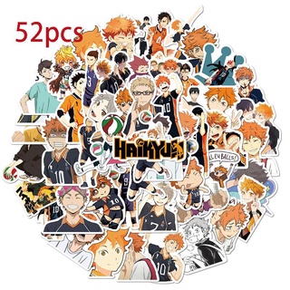 Haikyuu!! 52pcs Comic Sticker Luggage Laptop Guitar Waterproof Bike Decals Stickers