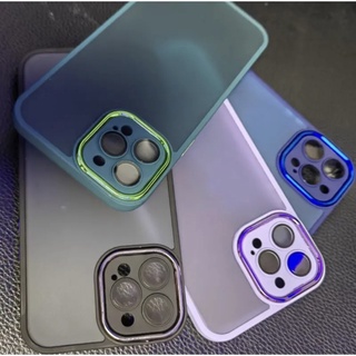 เคส ขอบสีหลังขุ่น มีเลนส์กันกล้อง Realme รุ่น RealmeC21y C25y RealmeC11(2021) RealmeC35 Realme9i Realme5 5i 5s 6i C3