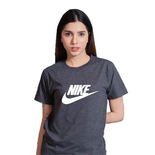 เสื้อ Nike (สีเทาเข้ม) เสื้อยืดแฟชั่น เสื้อคอกลม ผ้าcotton Fully comb 100% สวมใส่ได้ทั้งหญิงและชาย