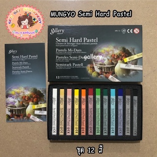 ✨MUNGYO GALLERY SEMI HARD PASTEL ASSORTED COLOURS 12 สี✨