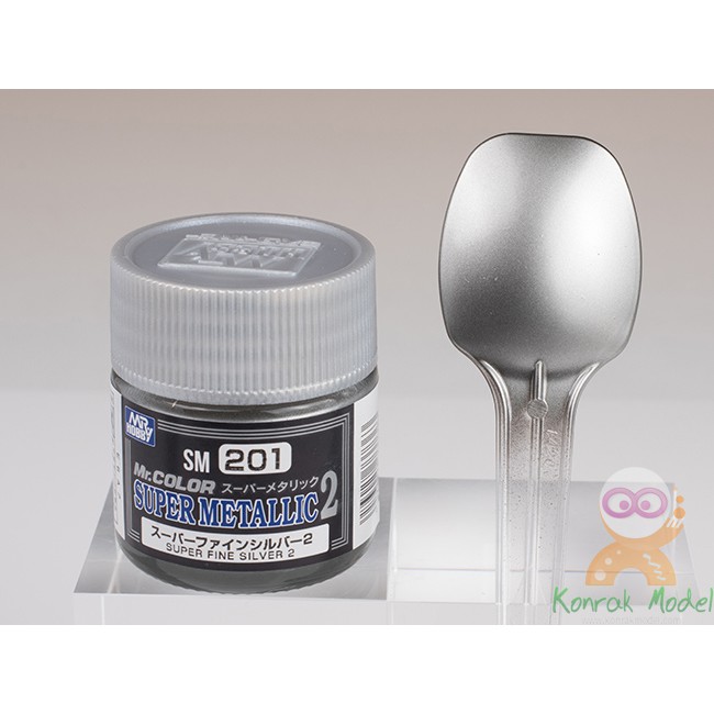 สีโลหะสูตรทินเนอร์ SM201 SUPER FINE SILVER2 10ML