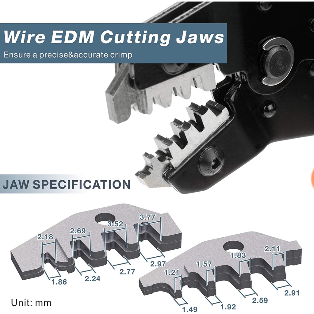 คีมย้ำ IWISS SN-2549 0.08-1.0 sq.mm PH2.0XH2.54DuPont 2.542.83.03.964 ...