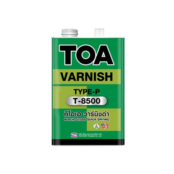 TOA T8500 ทีโอเอ วานิชดำ สำหรับภายนอก ชนิดดำเงา ขนาด 1/4GL (0.946 ลิตร) รุ่นปลอดภัย ปราศจากโลหะหนัก