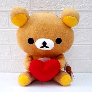 ตุ๊กตาริลัคคุมะ RILAKKUMA 12"/14"/15" SITTING FULL HEART/ท่านั่ง ลิขสิทธิ์แท้