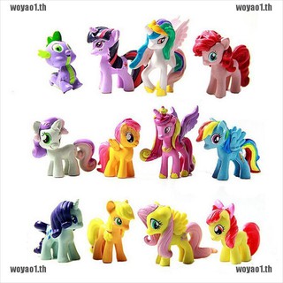 (wow) ชุดโมเดลตุ๊กตา my little pony ของเล่นสําหรับเด็ก 12 ชิ้น ต่อชุด