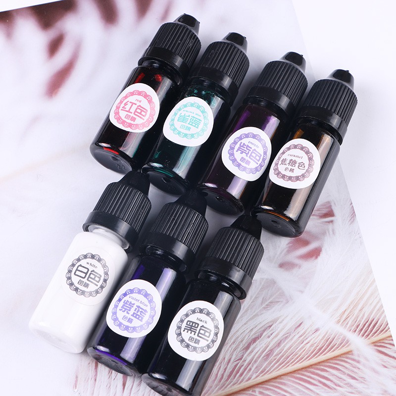 ชุดสีมาตรฐาน 12 สีผสม AB Resin, UV Resin