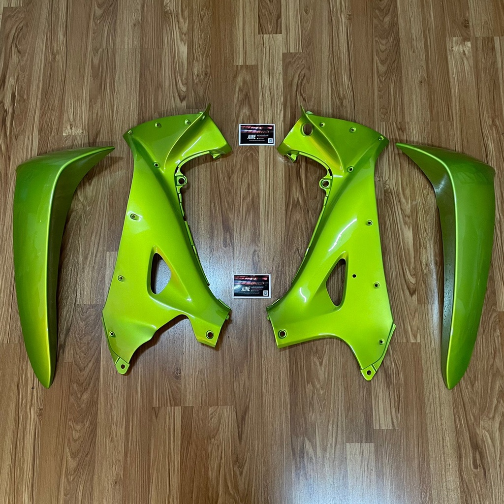 Wave 125 R รูกลม บังลมนอก+ใน รวม 4 ชิ้น สีเขียว (130)