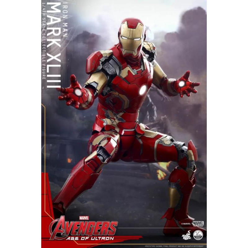 IRON MAN MARK XLIII Mark43 QS005 1/4TH SCALE Hot Toys Shopee Thailand