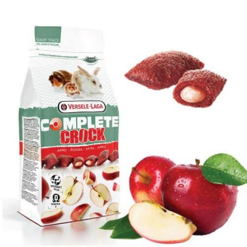 Crock Apple Complete Snack Food Pets, 50 g. คร๊อค คุ๊กกี้กรอบนอกนุ่มใน รสแอปเปิ้ล ขนสัตว์เลี้ยง, 50 