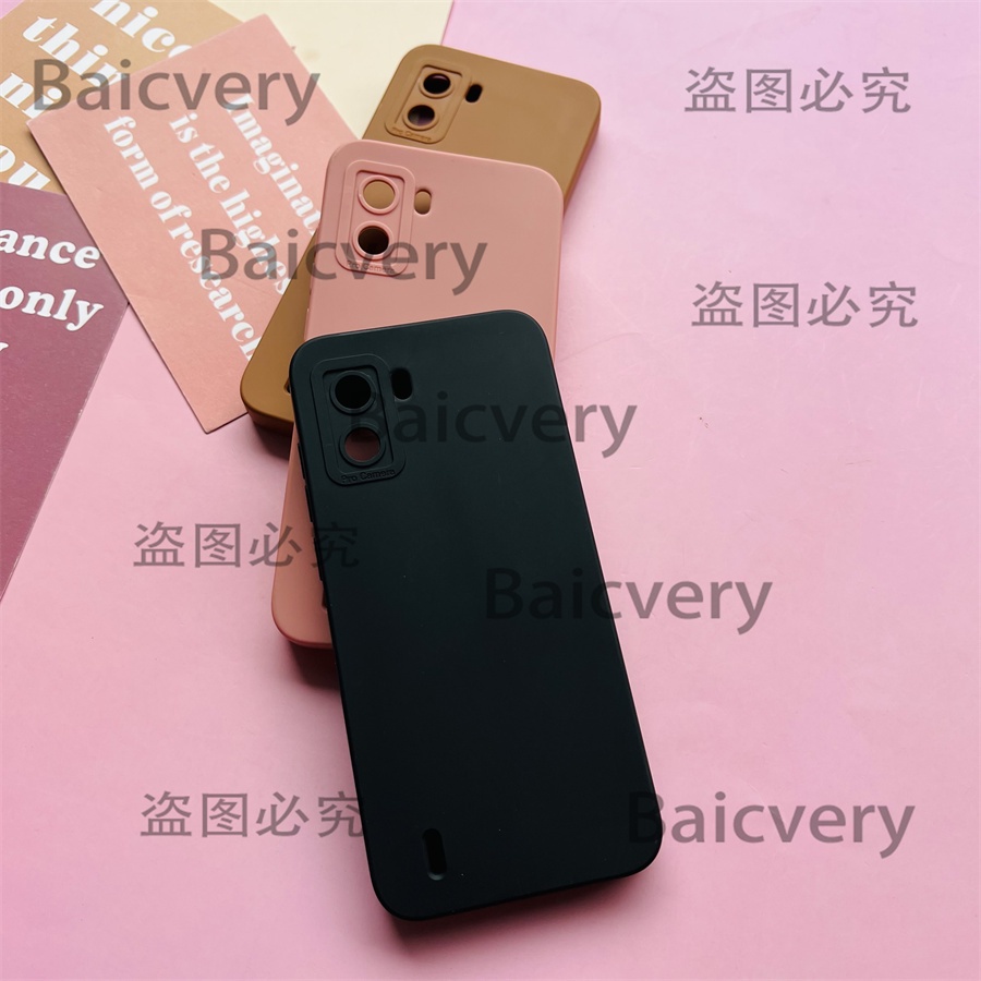 ปลอก Tecno POP 6 BE7 เคสซิลิโคนเหลวปลอกสีทึบเกราะป้องกันสําหรับ Tecno POP 6