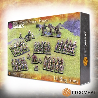 🔥มีของพร้อมส่ง🔥 TTCombat  HALFLING ARMY 102 resin miniatures with bases โมเดล Resin ประกอบทำสีเอง