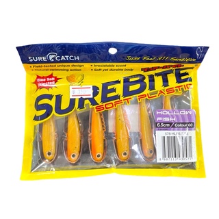 Sure Catch SureBite Hollow Fish เหยื่อยาง ปลายาง เหยื่อตกปลา 6.5cm/8cm VP-0270