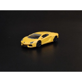 majorette lamborghini aventador สีเหลือง ล้อสีดำ หายาก