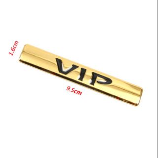 ป้ายโลโก้ VIP โลหะ. วีไอพี