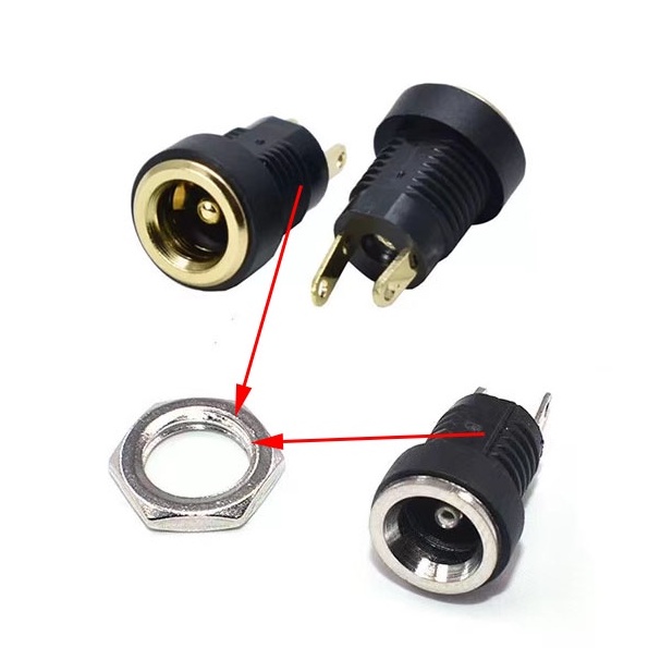 1pcs ซ็อกเก็ตDCชาร์จ ตัวเมีย DC022B แจ็ค dc ตัว 5.5*2.1mm ตัวเมีย อินเทอร์เฟซซ็อกเก็ตไฟของแผง