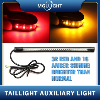 MGLLIGHT 1PCS ไฟท้าย + ไฟเลี้ยวแบบยางเส้นแต่งมอเตอร์ไซค์ LED