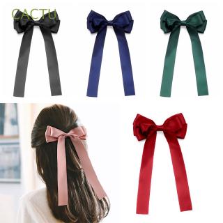 CACTU Women Satin Headwear Hair Bow Clips Hair Accessories Ribbon Bow Hair Clips