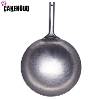 ™◐﹉Authentic Chinese Wok Traditional Hand-forged Non-stick Iron Woks Thickened Uncoated Pre-adjusted Carbon Steel Cookin