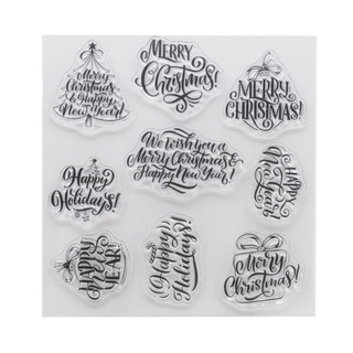 love* Christmas Greetings Silicone Clear Seal Stamp DIY Scrapbooking Embossing Photo Album Decorative Paper Card Craft