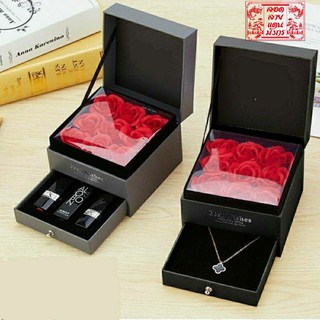 🔥พร้อมส่ง🔥 กล่องของขวัญวาเลนไทน์valentine ดอกไม้วันวาเลนไทน์ สุดหรู มีสร้อยคอขายในตัวเลือก กล่องของขวัญ กล่องวาเลนไทน์