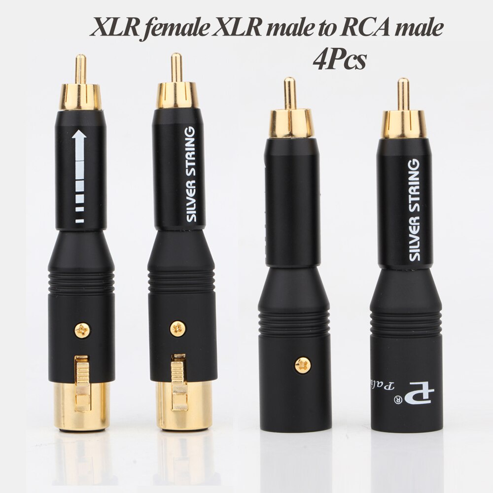 Preffair High Performacn audio RCA Male to XLR Female Gold Plated adapter Connector for Amplifier  2male 2 female