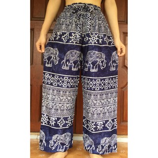 กางเกงขายาวผู้หญิงแฟชั่น ไซส์ใหญ่ กางเกงสาวอวบ ใส่สบาย Elephant Pants Harem Pants