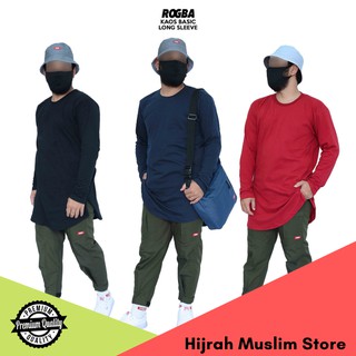 Kaos Kurta Basic Pakistan เสื้อโปโล แขนยาว สําหรับผู้ชาย S M L XL 2XL