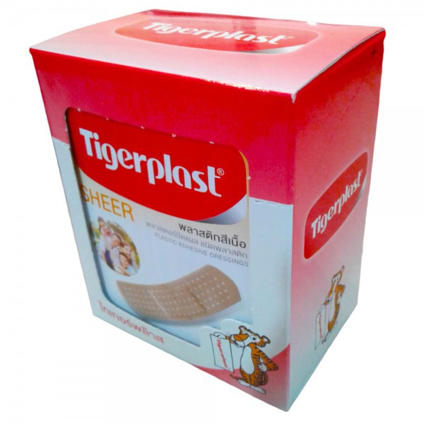 Tigerplast Sheer ขนาด 19X72Mm (1กล่อง10แผ่น) ไทเกอร์พลาส พลาสเตอร์ปิดแผล  พลาสติกสีเนื้อ | Shopee Thailand