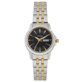 CITIZEN Quartz Ladies Watch Stainless Strap รุ่น 43- 2กษัตริย์ Gold/Silver Black