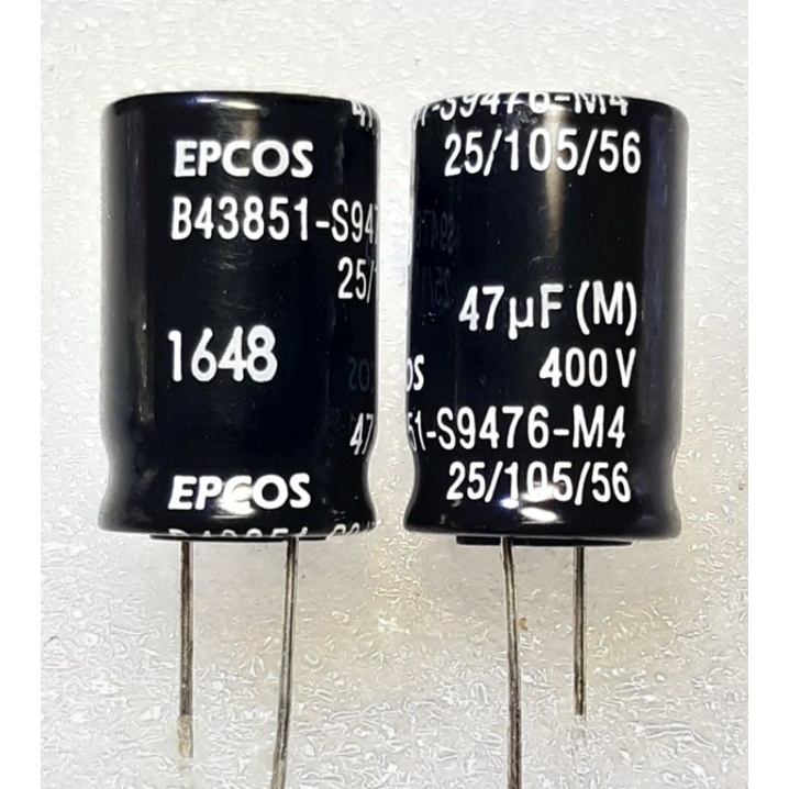 Epcos B43851 47uf 400v 105°  capacitor ตัวเก็บประจุ คาปาซิเตอร์