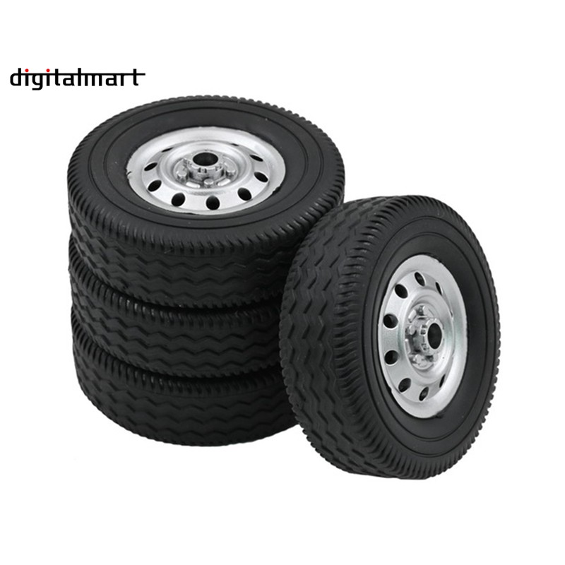 4 ชิ้นล้อยาง Tyre สําหรับ WPL D12 1/10 RC รถบรรทุกรถ DIY อัพเกรดอะไหล่อุปกรณ์เสริม