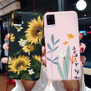 เคสโทรศัพท์มือถือซิลิโคนลายดอกไม้สําหรับ Vivo V20 V20Se Vivov20 V20Se V2022 V2025