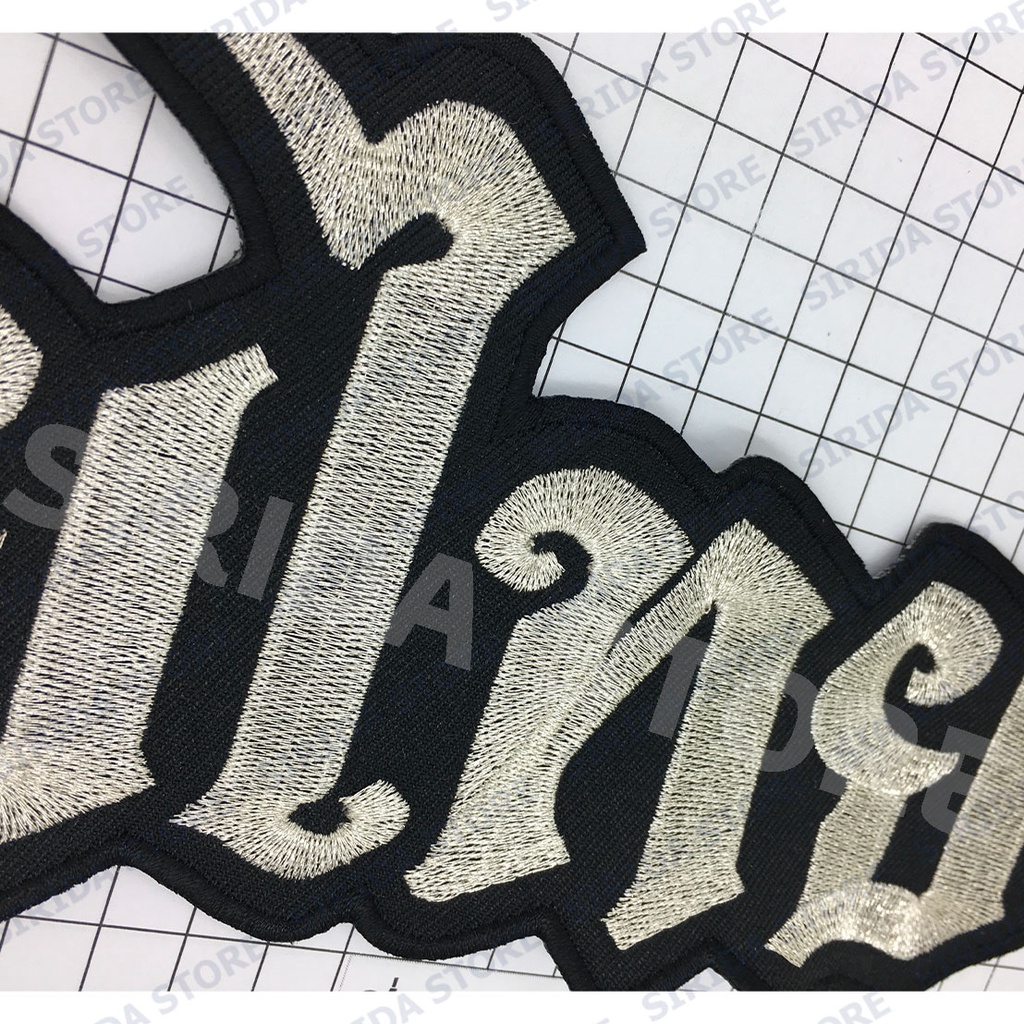 มวยไทย อาร์มปัก สำหรับเย็บติดบน กางเกงมวย อามปัก ผ้าดำขอบปักไดคัท - รูปที่ 5