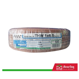 สายไฟ THW IEC01 1x6 SQ.MM. BROWN (Triple N)