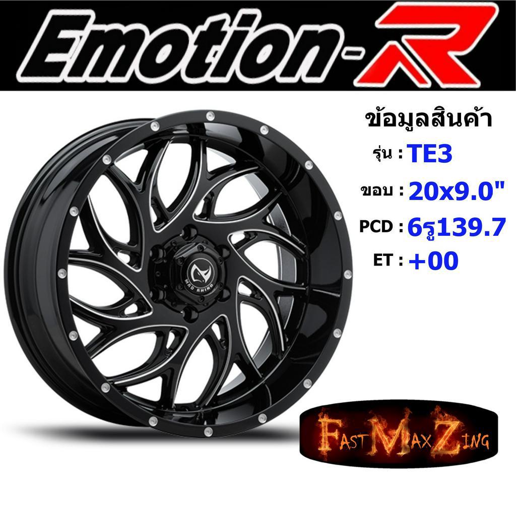 EmotionR Wheel TE3 ขอบ 20x9.0" 6รู139.7 ET+00 สีBKAT ล้อแม็ก อีโมชั่นอาร์ emotionr20 แม็กรถยนต์ขอบ20
