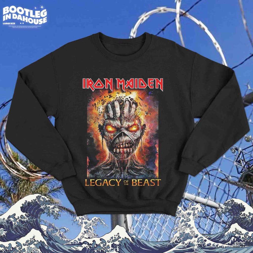 เสื้อกันหนาว พิมพ์ลาย Iron Maiden Legacy Of Beast BandS-5XL