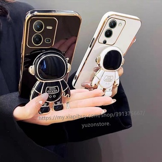 In Stock Phone Casing for VIVO V25 5G V25e Y35 2022 เคสโทรศัพท Shockproof Protective Phone Case เคส with Cool Astronaut Holder Stand Phone Soft Back Cover