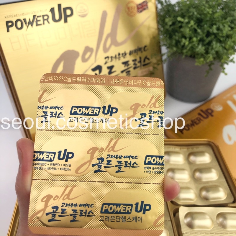 โค้ด Vdo🎥 ลด 30% : วิตามินซีอึนดัน รุ่น “𝐏𝐎𝗪𝐄𝐑 𝐔𝐏” (ราคา 1 set = 30 เม็ด ,No box) Korea Eundan Vitamin C  Gold Plus