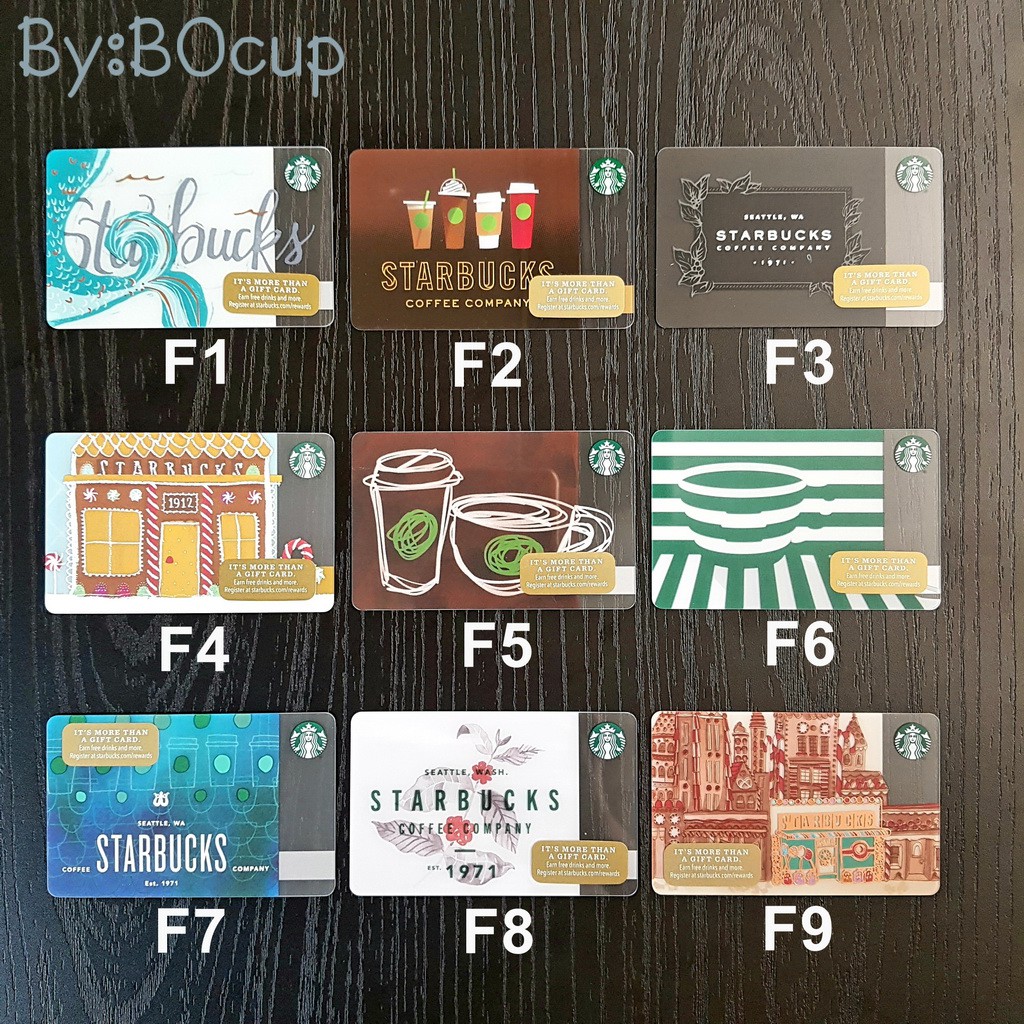 Set F การ์ดสตาร์บัคส์ อเมริกา 2016-2017 Starbucks Card USA Set F : Starbucks only