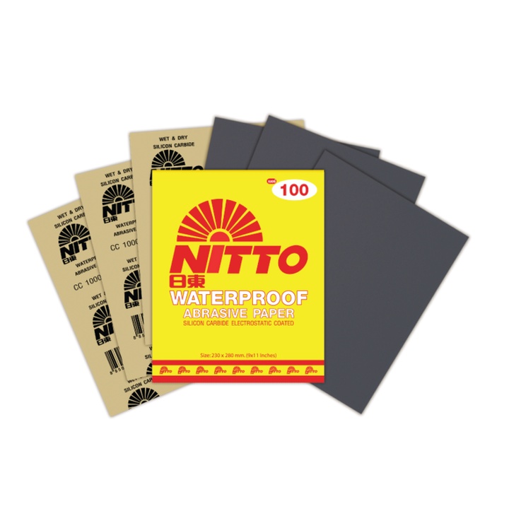 กระดาษทรายน้ำ NITTO ขายยกแพค 60 ใบ รวม vat แล้ว มีครบทุกเบอร์ (80-1000) ยกแพ็ค กระดาษทรายน้ำ NITTO/b