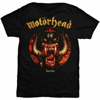 เสื้อยืดลําลอง ผ้าฝ้าย 100% พิมพ์ลายโลโก้ Motorhead Sacrifice ใส่สบาย กันลื่น