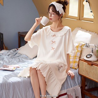 Pajamas Women Night Gown Sleepwear Women Clothing ผู้หญิงชุดนอน ชุดนอน ชุดนอน เสื้อผ้าผู้หญิง โกดังกรุงเทพฯ 女性睡衣 C0002