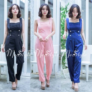 Jumpsuit กางเกงขายาว (โค้ดช้อปฟรี 90 บาท)