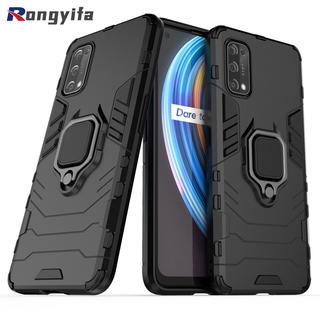 For Realme C17 7i 7 Pro V5 C15 C12 C11 6 5 X50 X2 Pro 5i 5s C3 6i X3 Super Zoom Phone Case Ring Armor Bumper Finger Ring Holder Back Cover