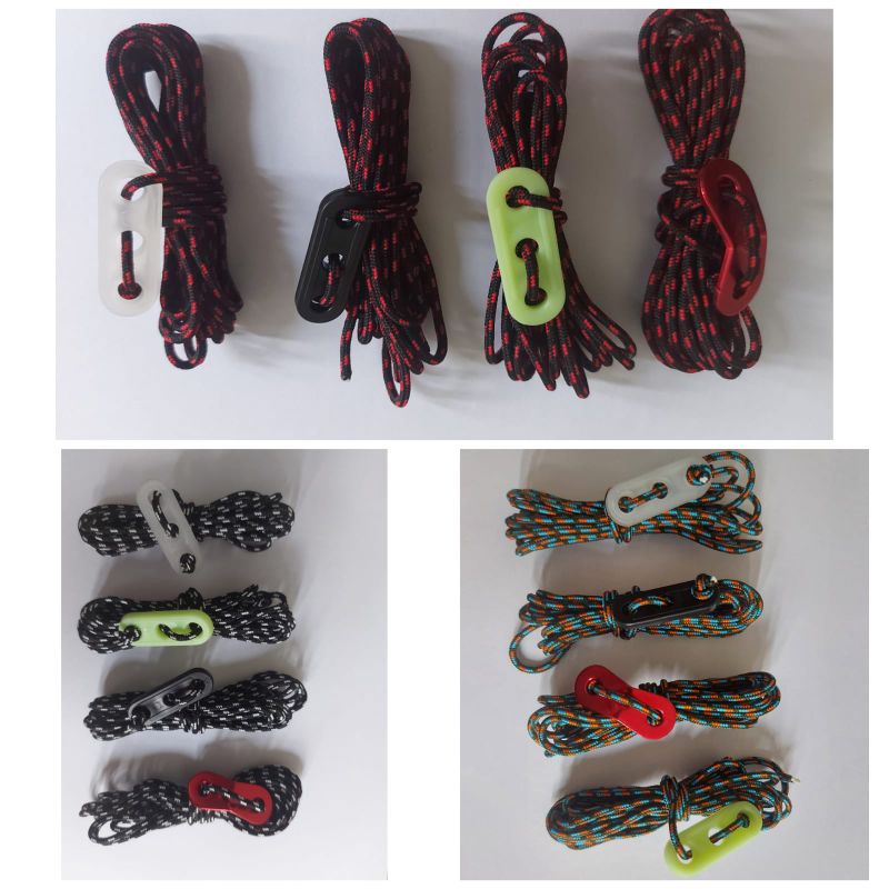 TENDA PRUSK ROPE GUYLINE STOPPER BUCKLE CAMPING TENT FLYSHEET TARP TENT ULTRALIGHT